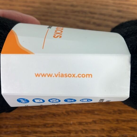 Viasox Two Pair Compression Knee High Diabetic Socks Black Brand New X-Large - Picture 2 of 6